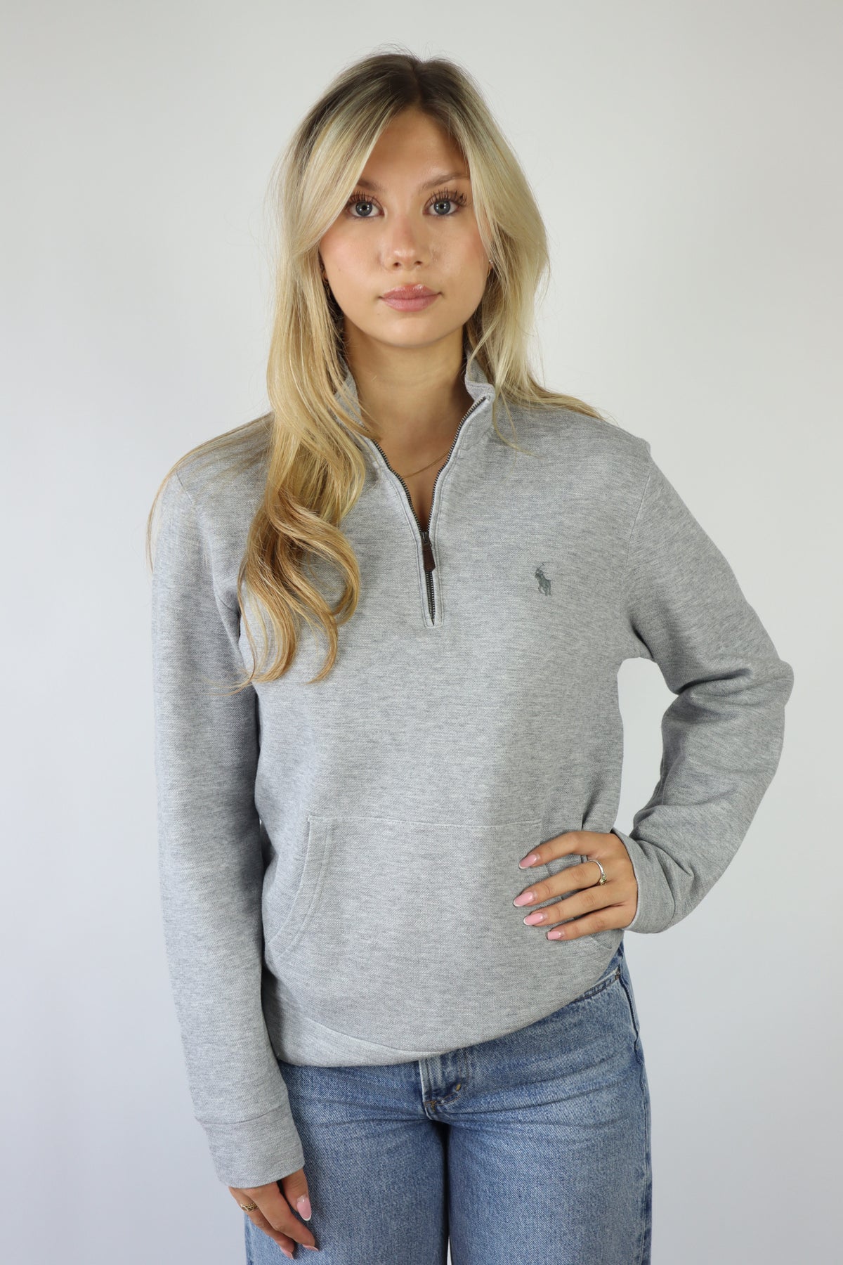 Ralph Lauren trui met kwart rits - S