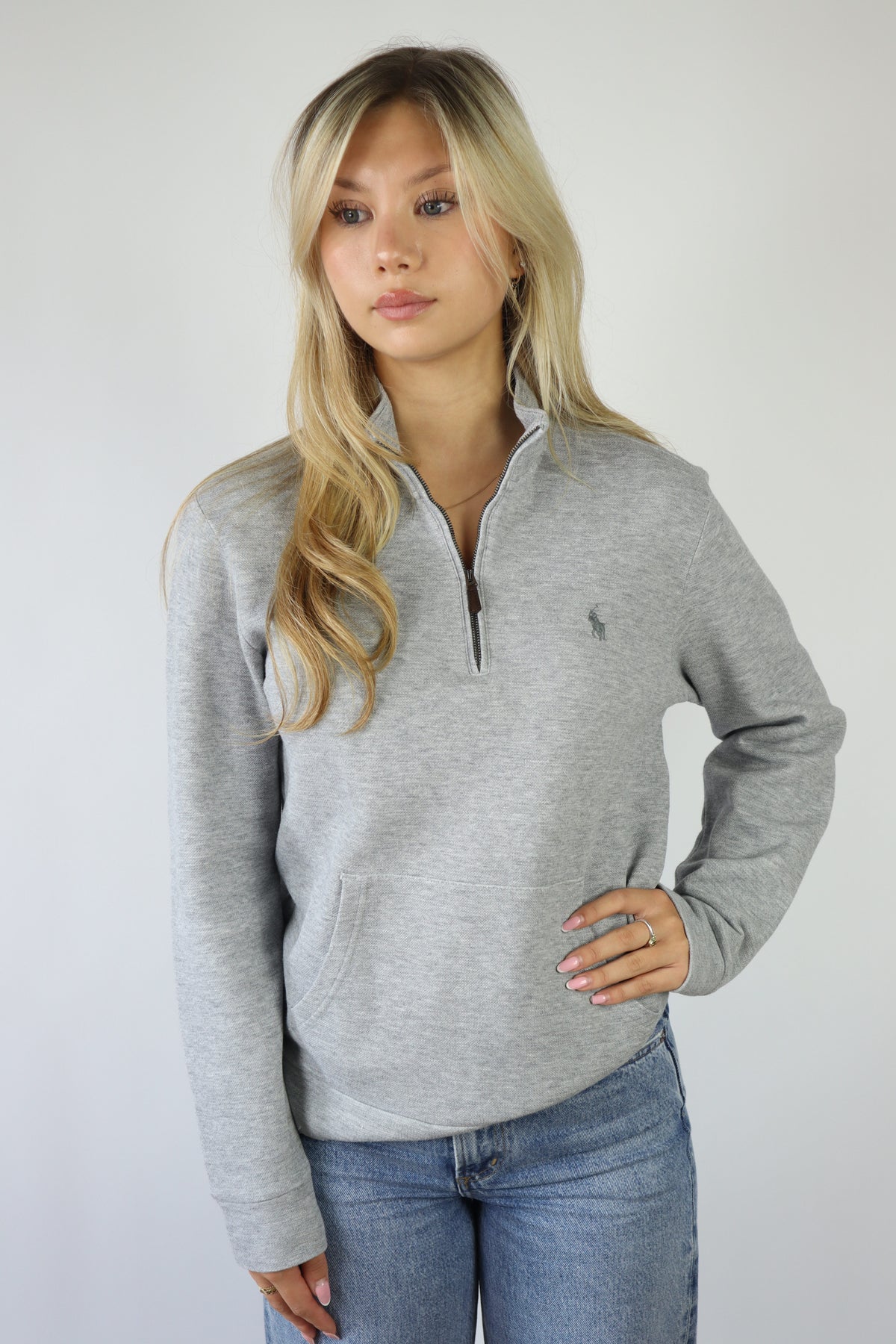 Ralph Lauren trui met kwart rits - S