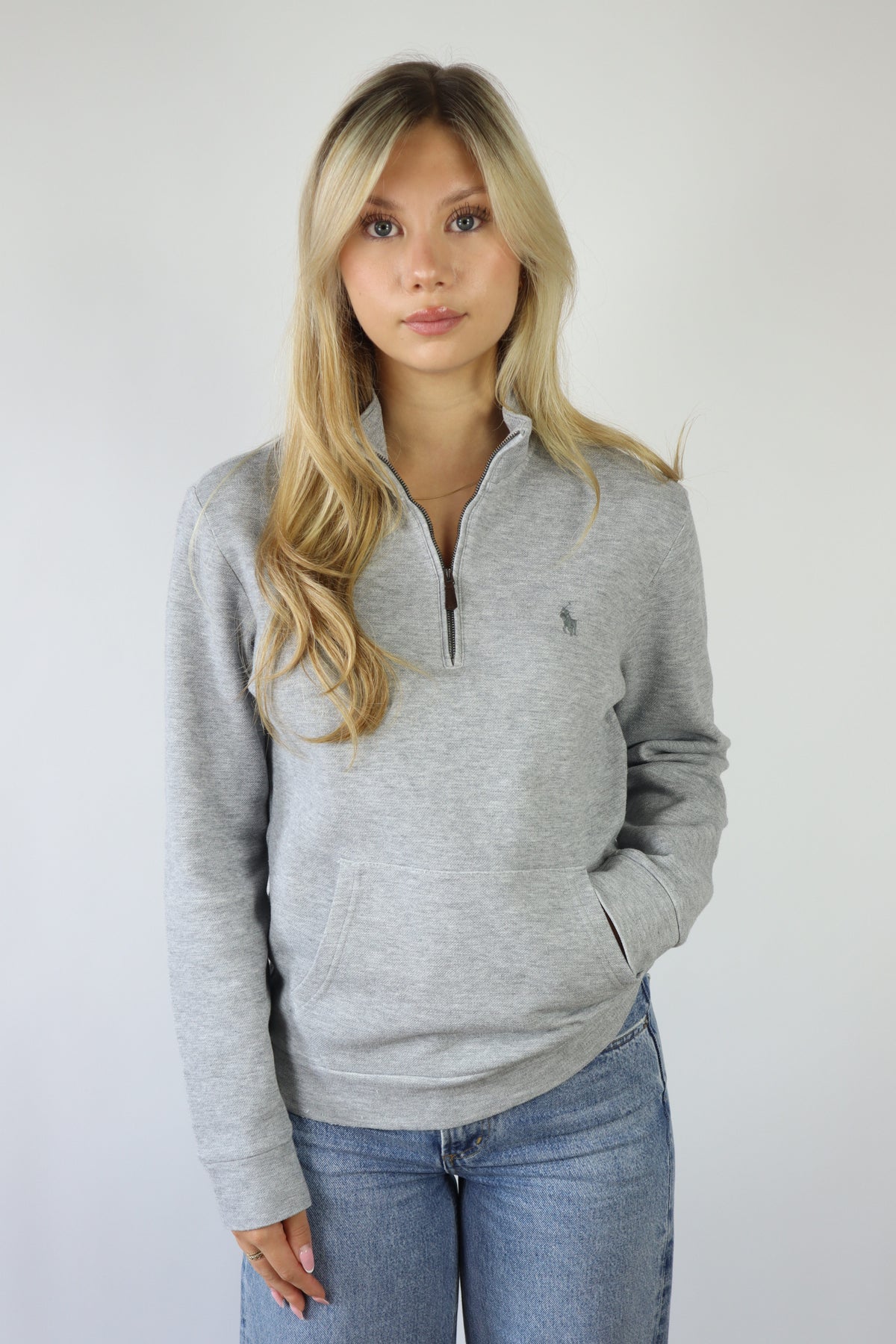 Ralph Lauren trui met kwart rits - S
