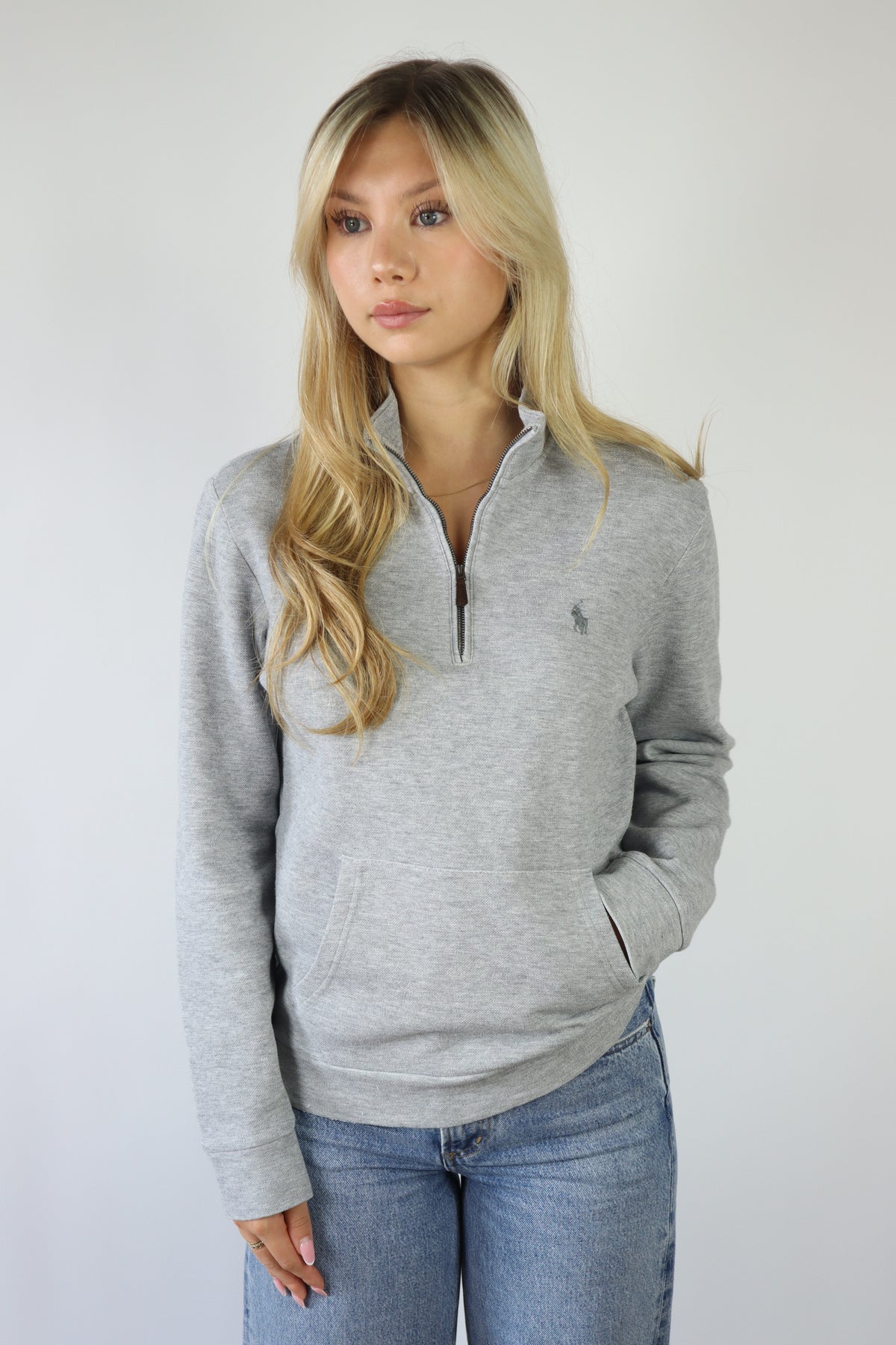 Ralph Lauren trui met kwart rits - S