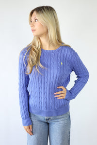 Ralph Lauren kabeltrui met ronde hals - XS