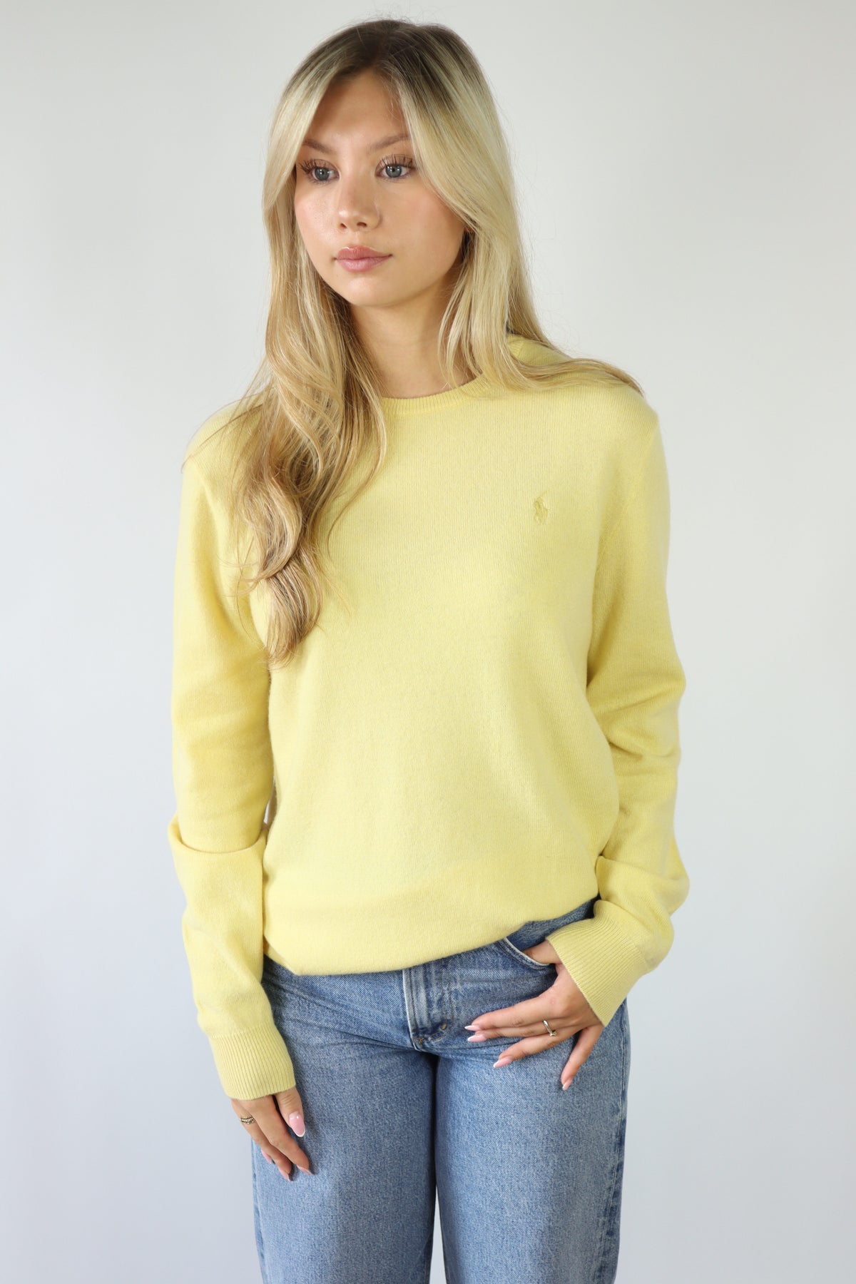 Ralph Lauren merino wollen trui met ronde hals - S