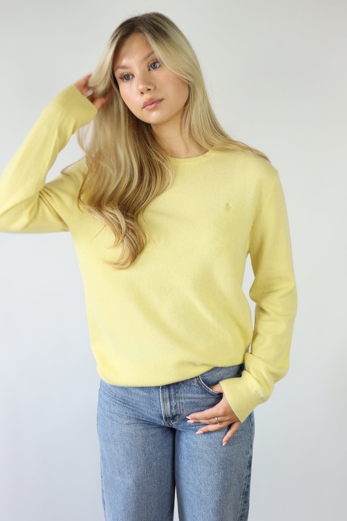 Ralph Lauren merino wollen trui met ronde hals - S