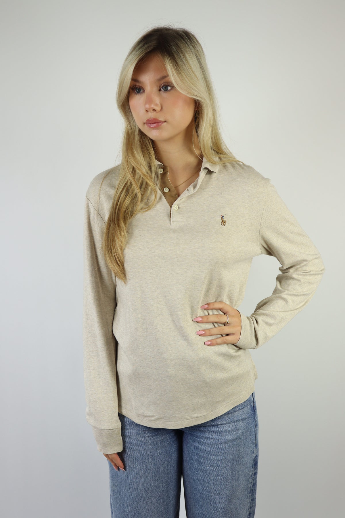 Ralph Lauren polo shirt met lange mouw - S