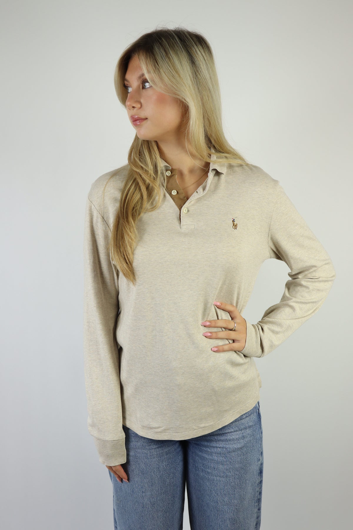 Ralph Lauren polo shirt met lange mouw - S
