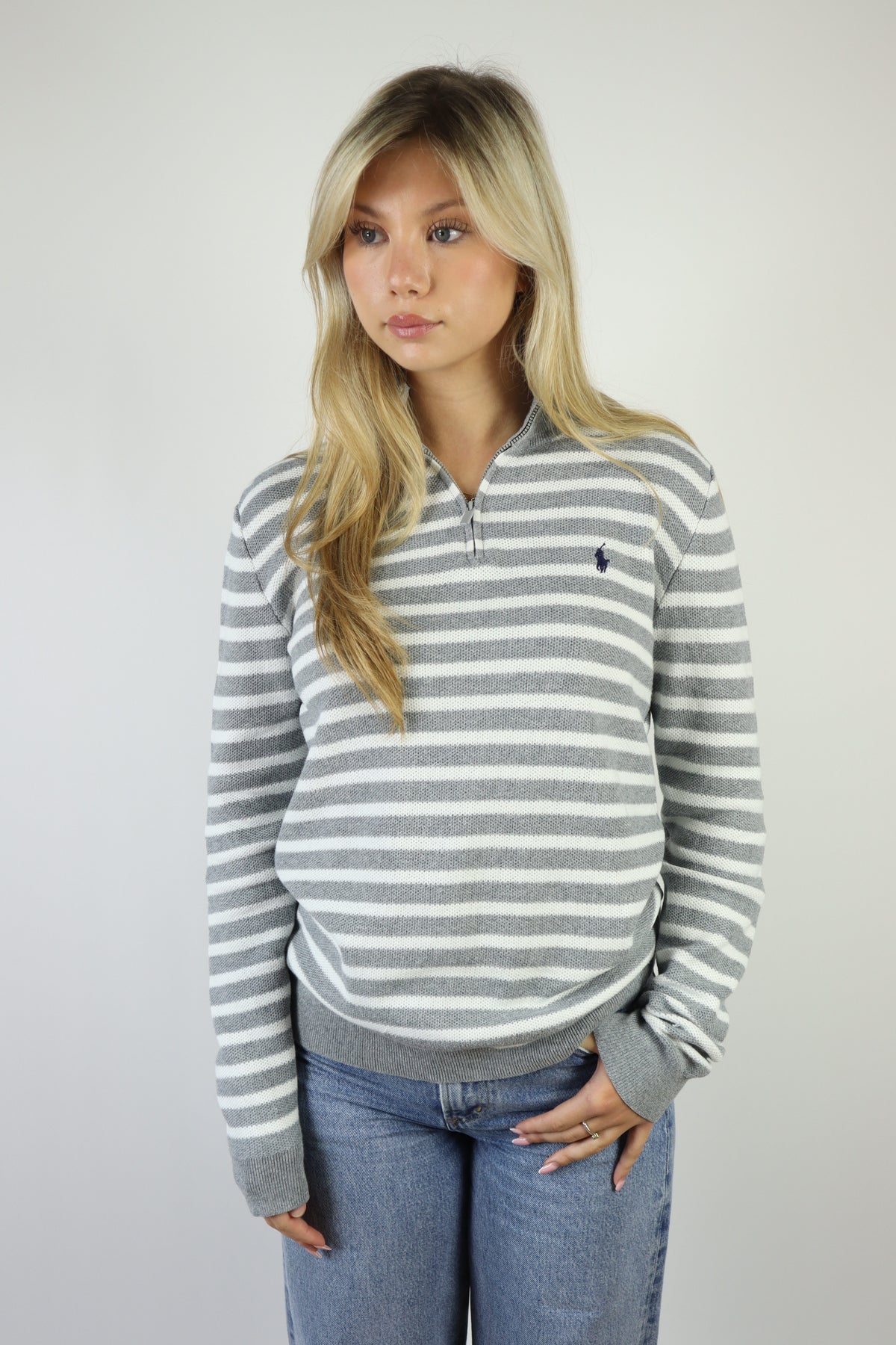 Ralph Lauren trui met kwart rits - S