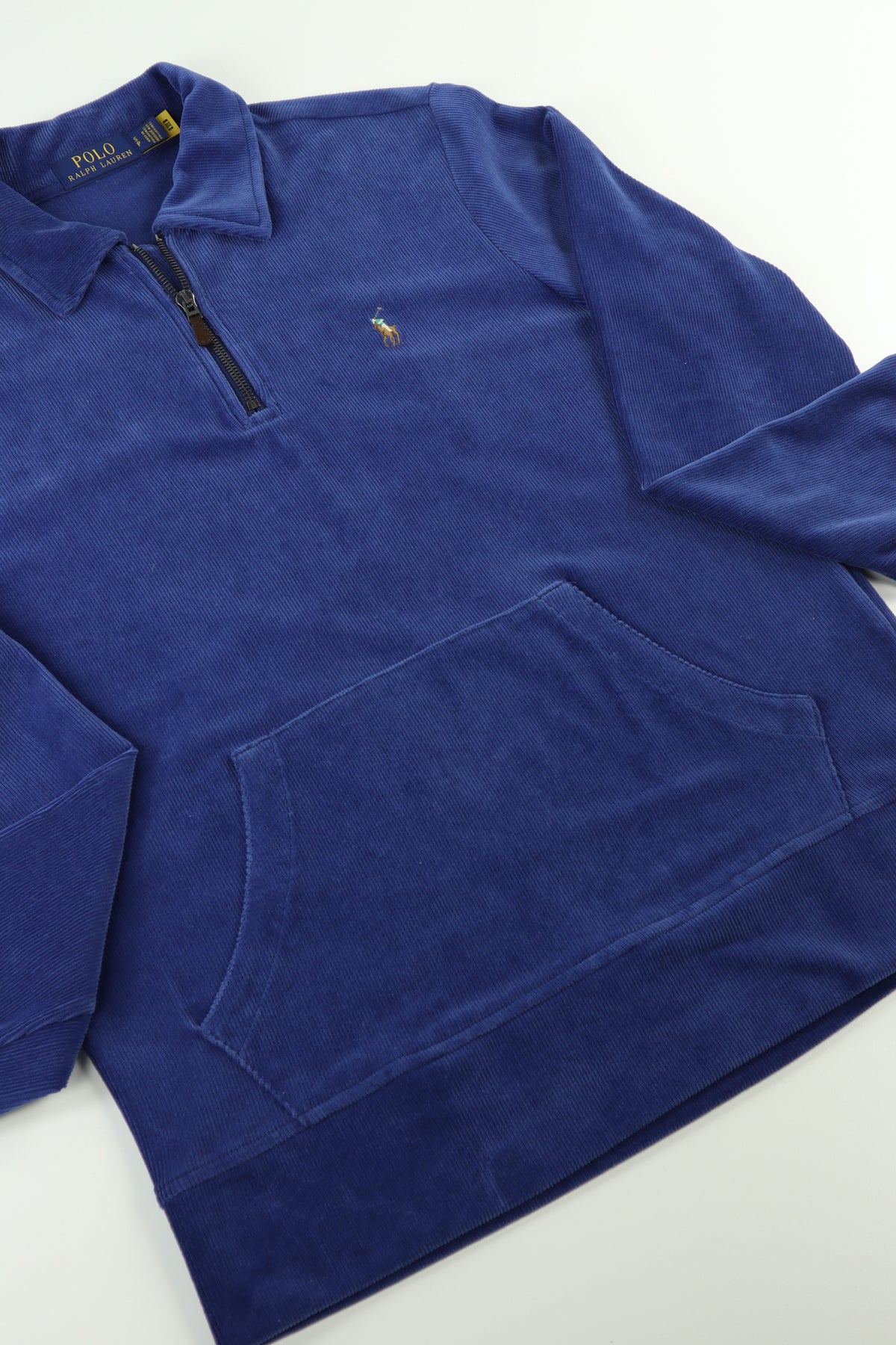 Ralph Lauren corduroy trui met kwart rits - S