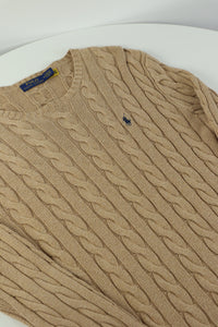 Ralph Lauren kabeltrui met ronde hals - S/M