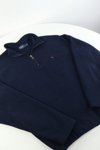 Ralph Lauren fleece trui met kwart rits - L