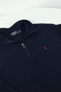 Ralph Lauren fleece trui met kwart rits - L