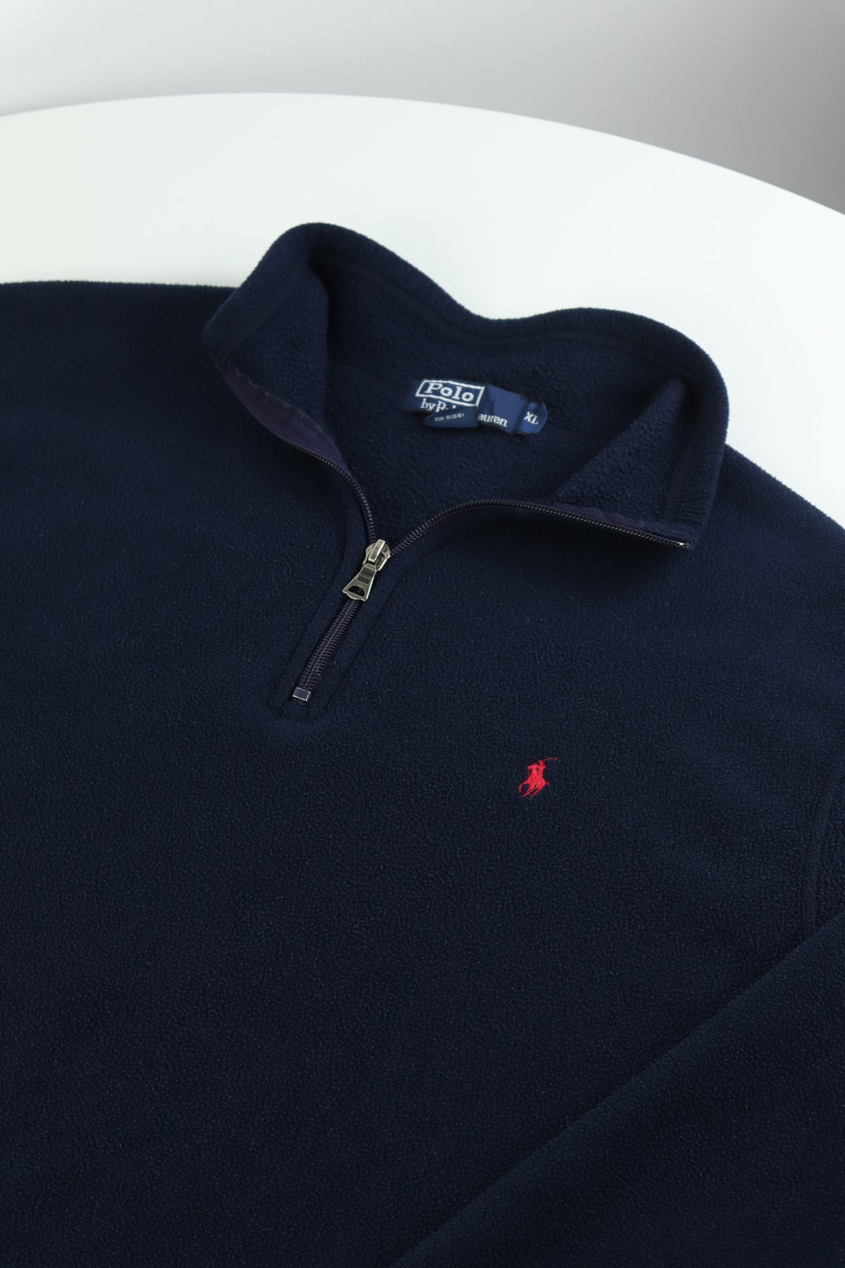 Ralph Lauren fleece trui met kwart rits - L
