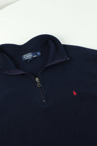 Ralph Lauren fleece trui met kwart rits - L