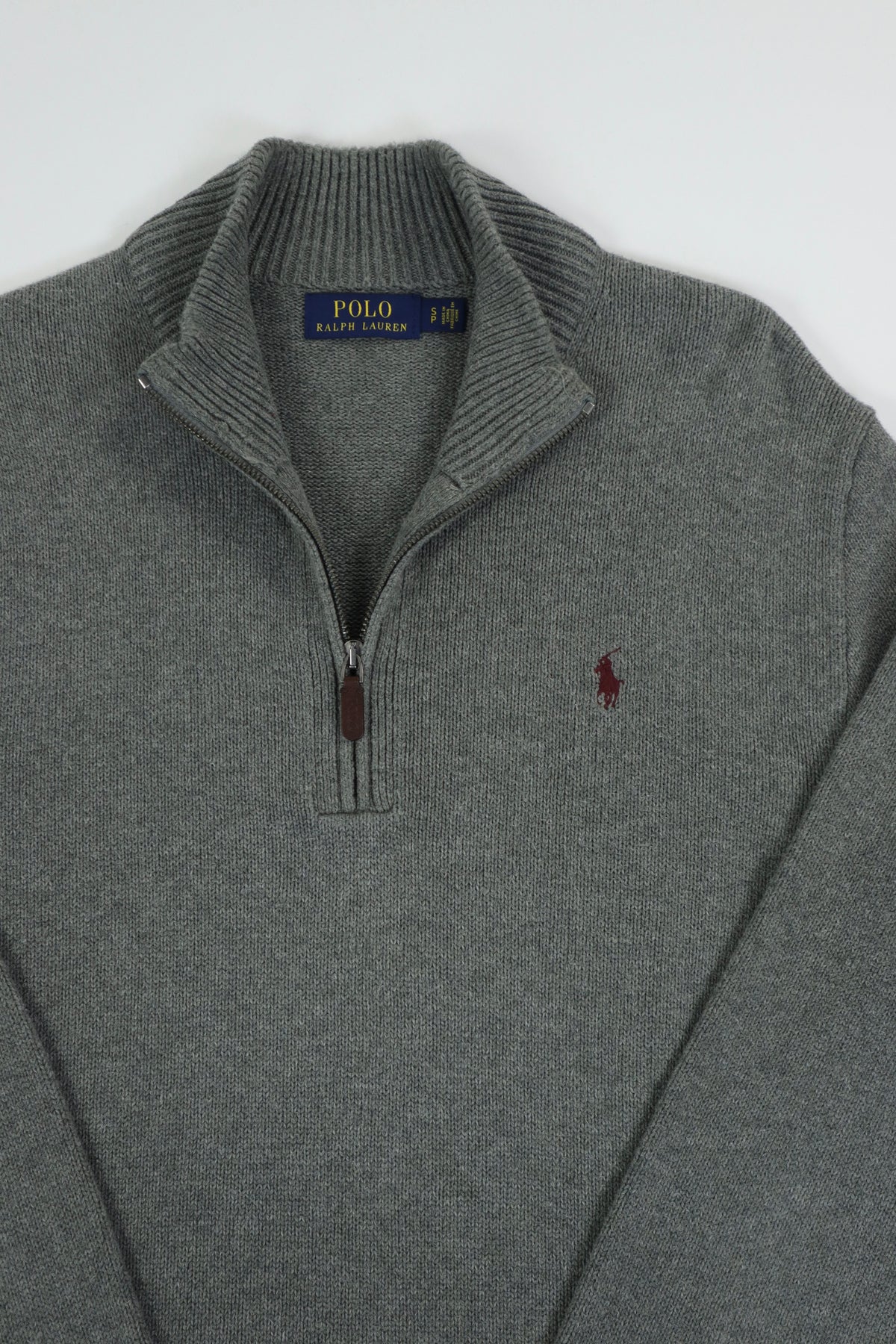 Ralph Lauren trui met kwart rits - S