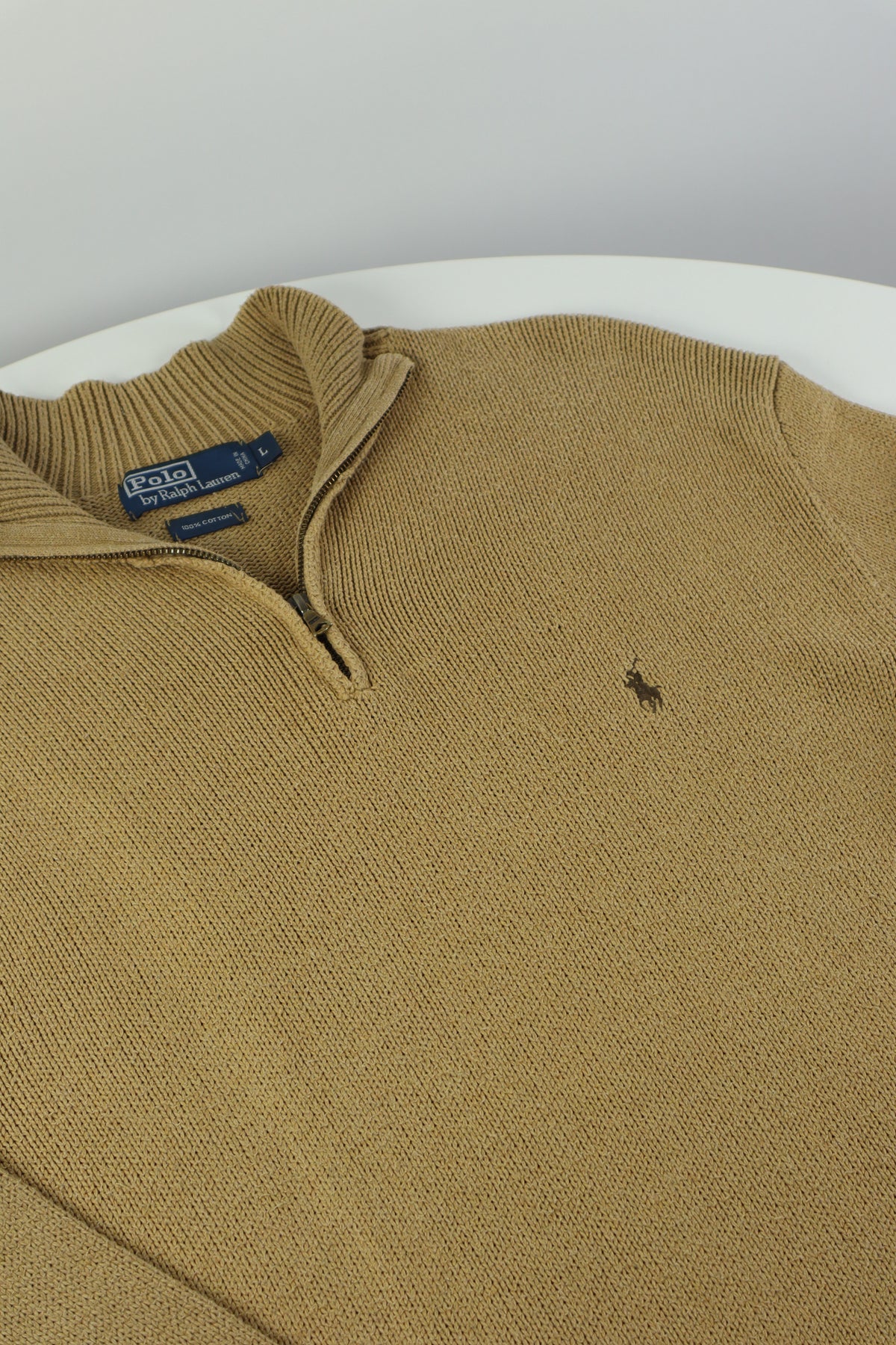 Ralph Lauren trui met kwart rits - L
