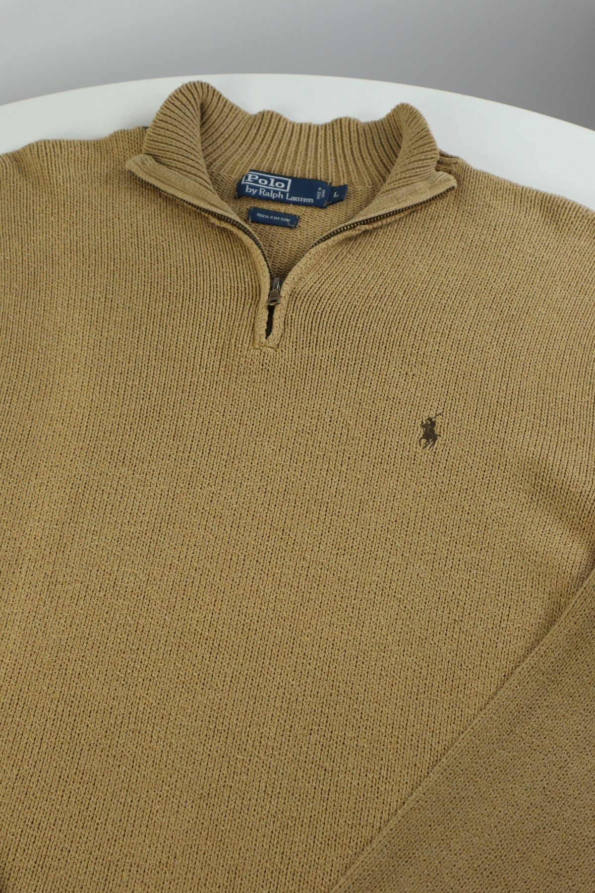 Ralph Lauren trui met kwart rits - L