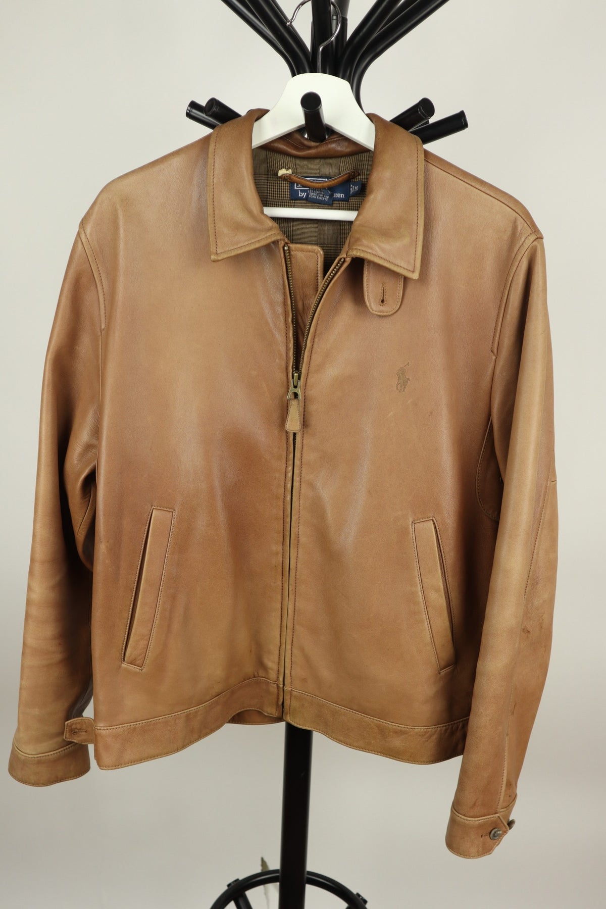 Ralph Lauren lamsleren jas maat M – originele foto 1