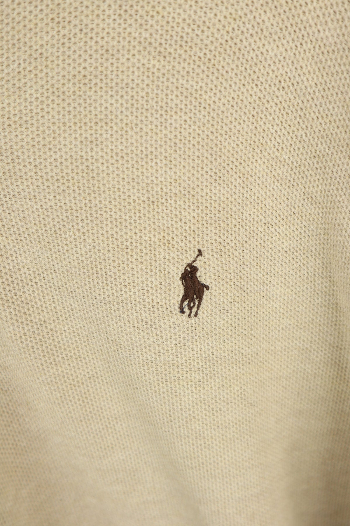 Trui kwart rits beige