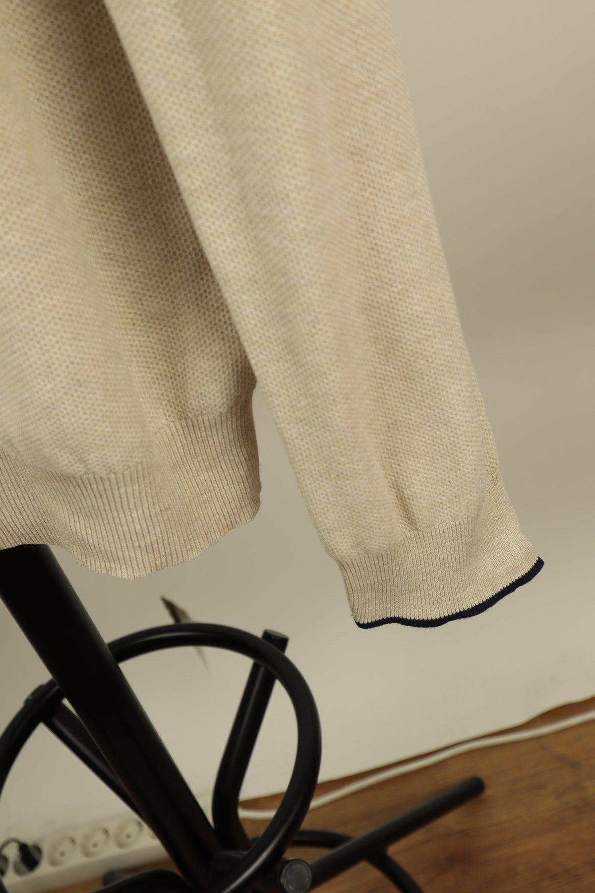 Trui kwart rits beige