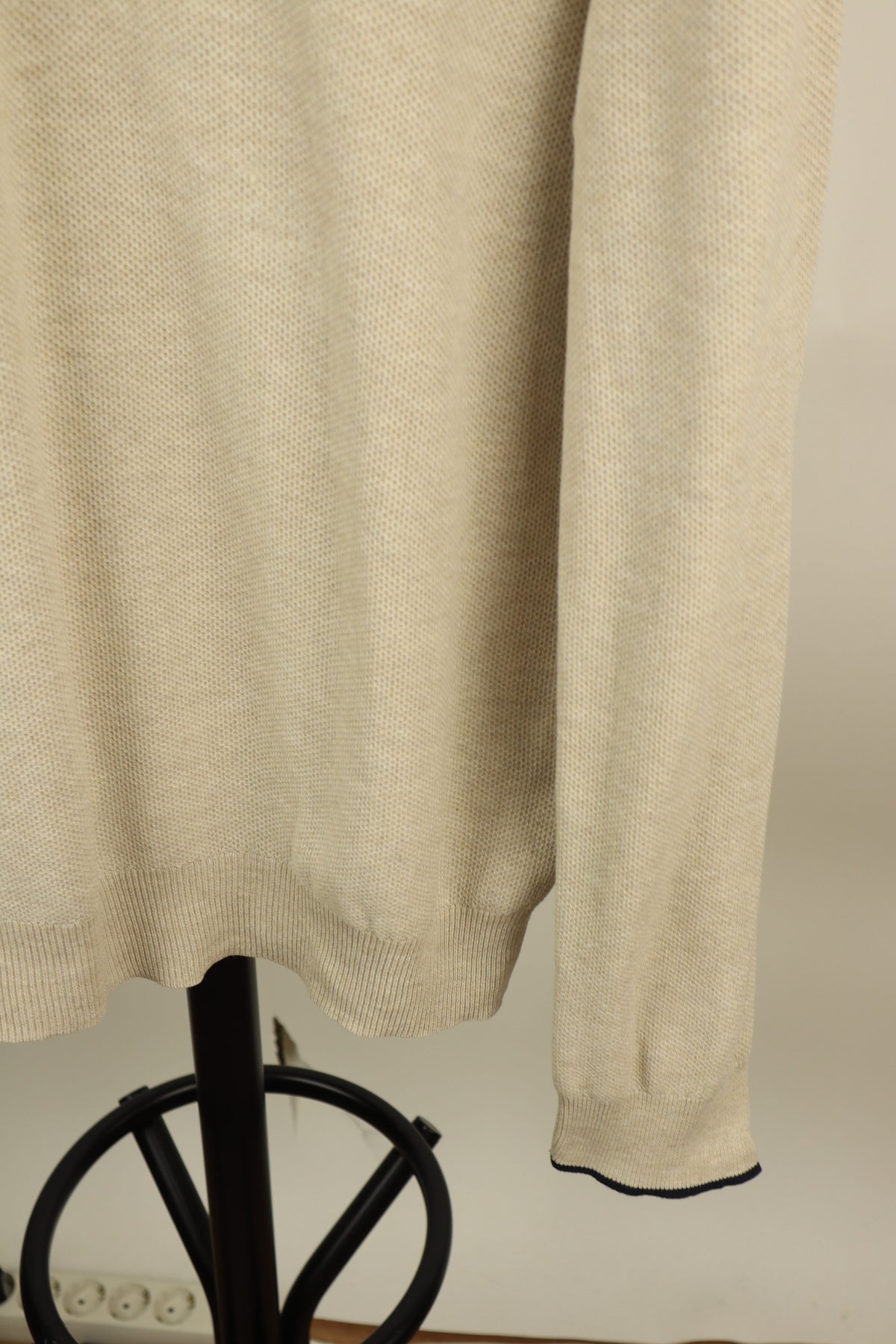 Trui kwart rits beige