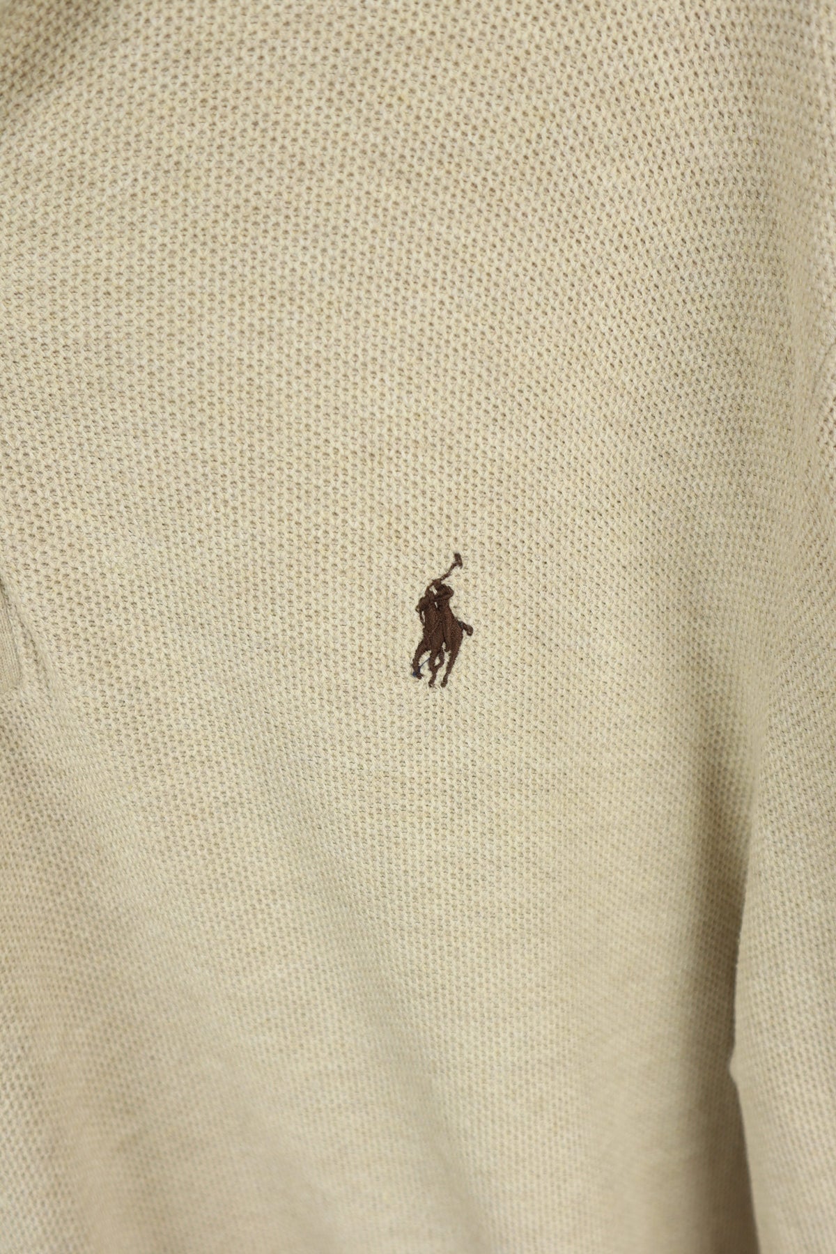 Trui kwart rits beige