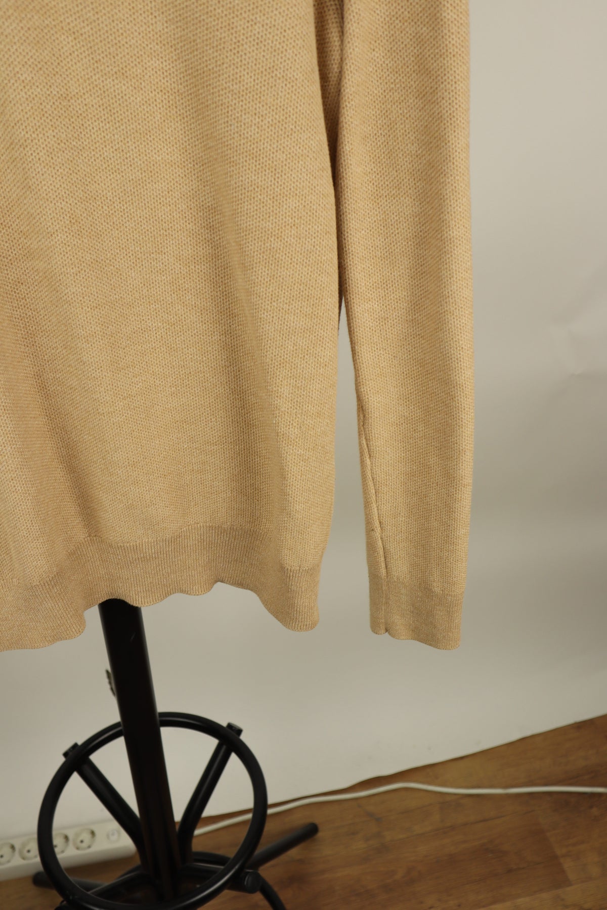Trui kwart rits camel