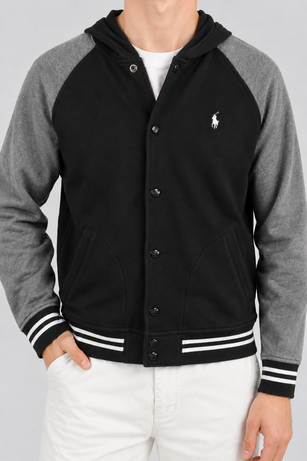 Ralph Lauren zwart jasje met grijze mouwen maat S