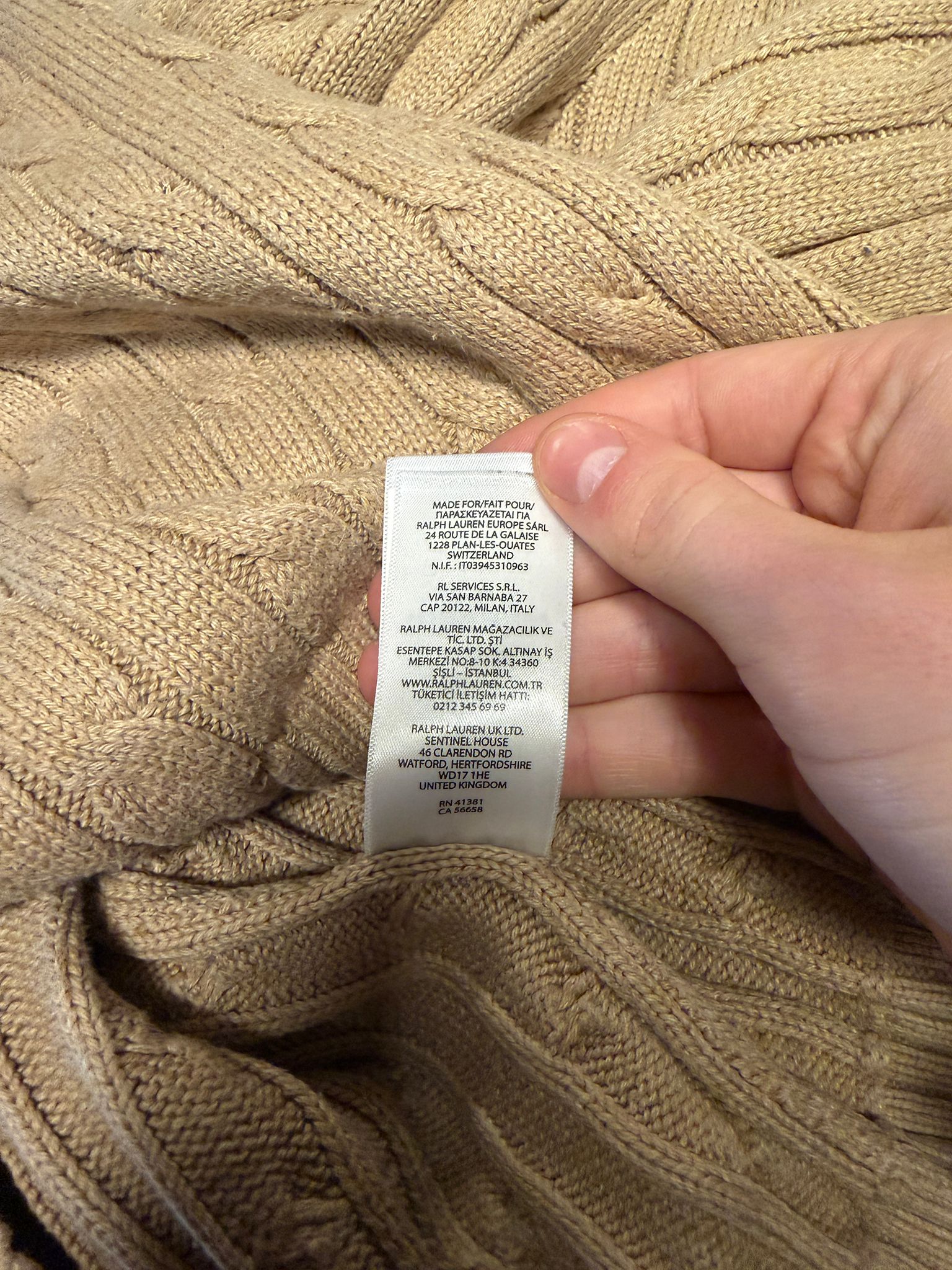 Ralph Lauren kabeltrui - XL vrouwen