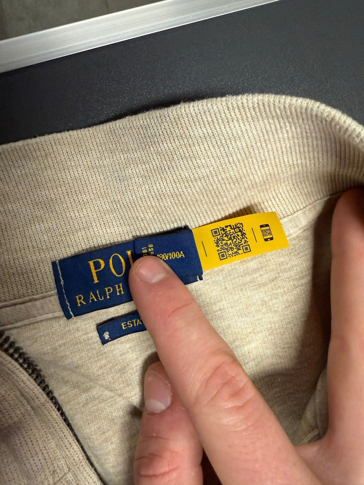 Ralph Lauren trui met kwart rits - L