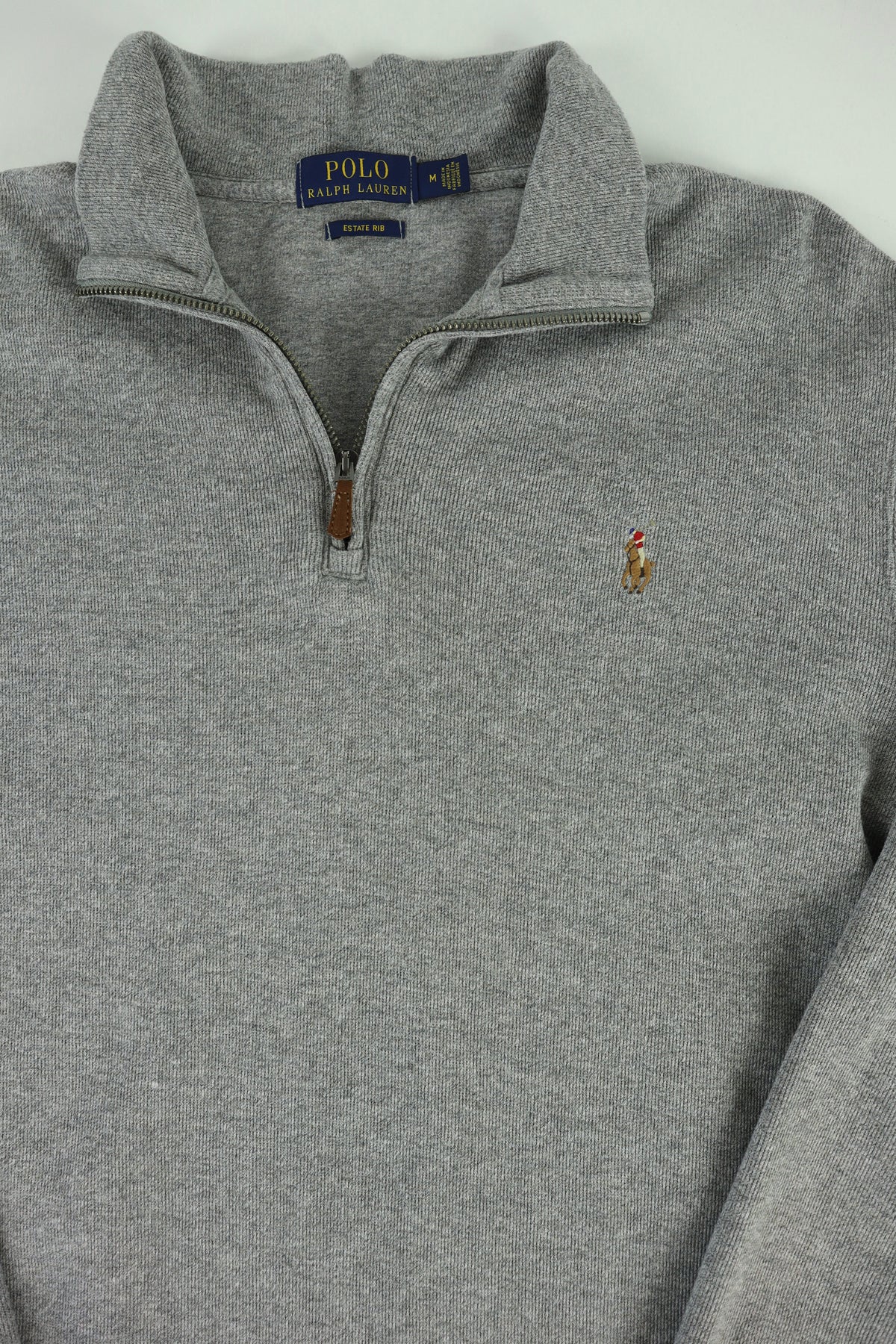 Ralph Lauren trui met kwart rits - M