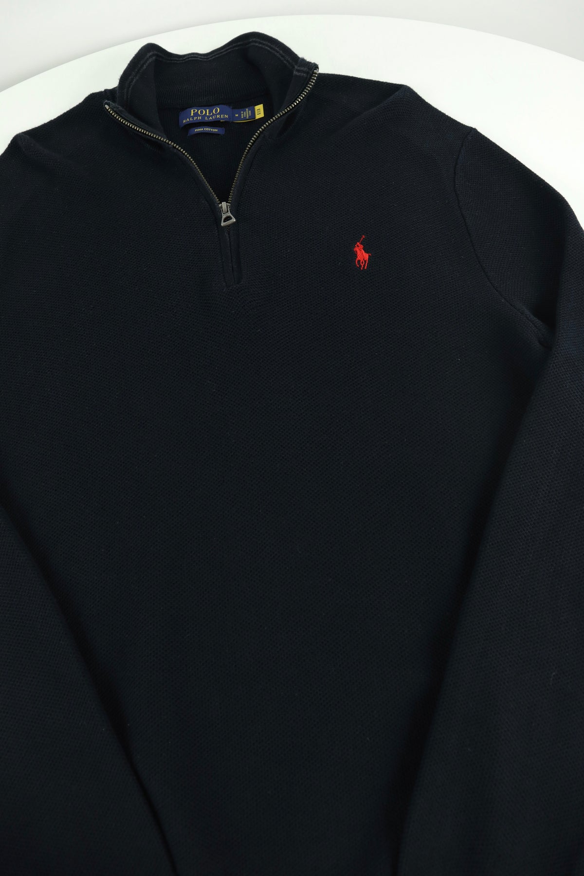 Ralph Lauren trui met kwart rits - M