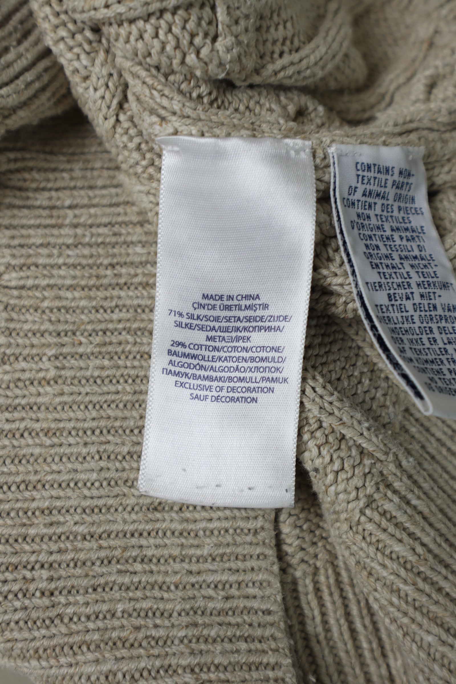 Ralph Lauren Kabeltrui met Knoopjes - S/M