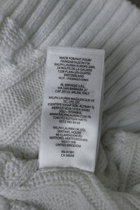 Ralph Lauren kabeltrui met ronde hals - S