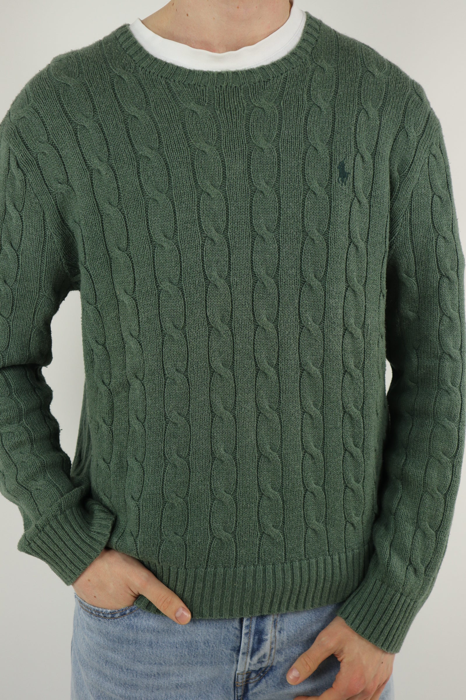 Ralph Lauren kabeltrui - M