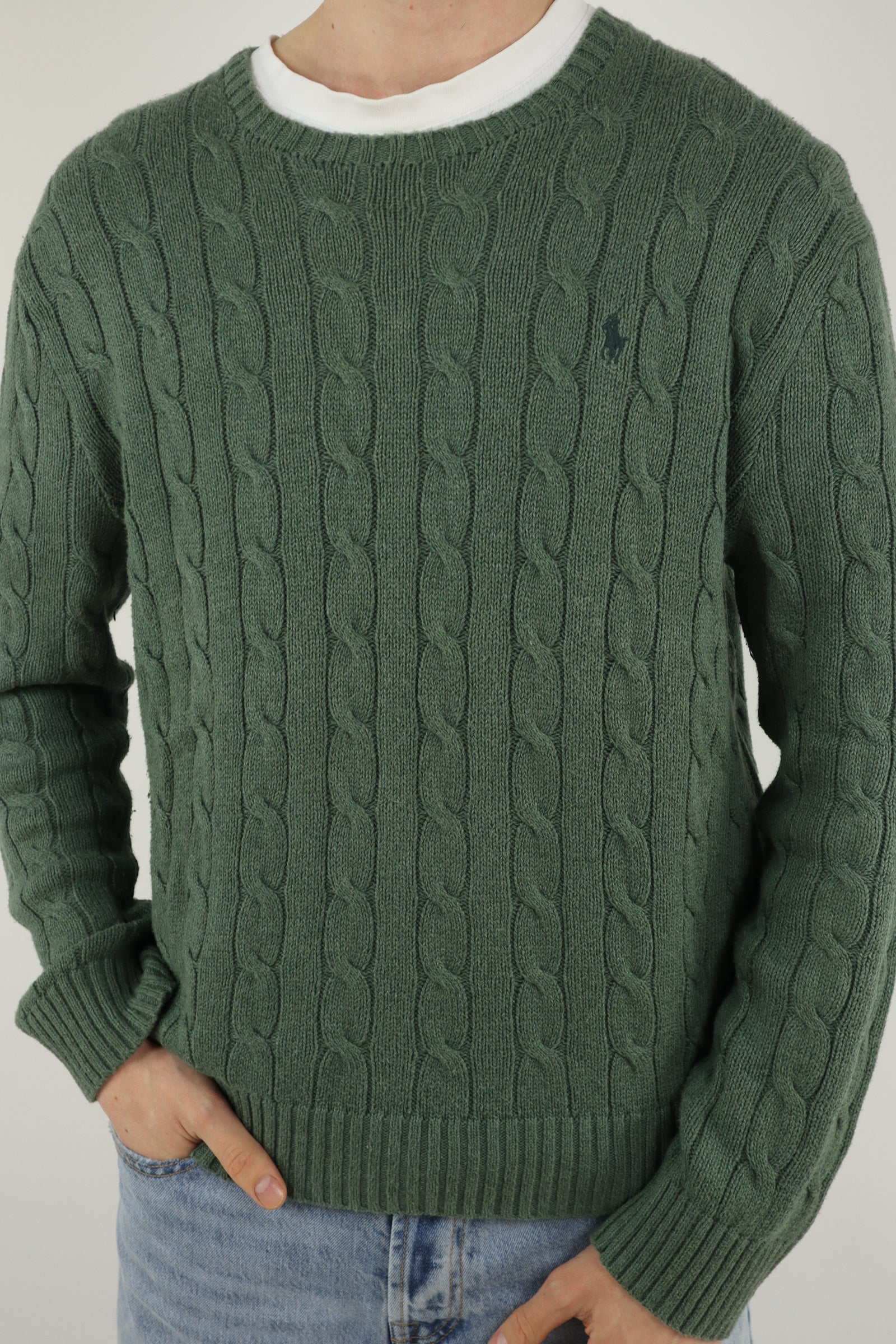 Ralph Lauren kabeltrui - M