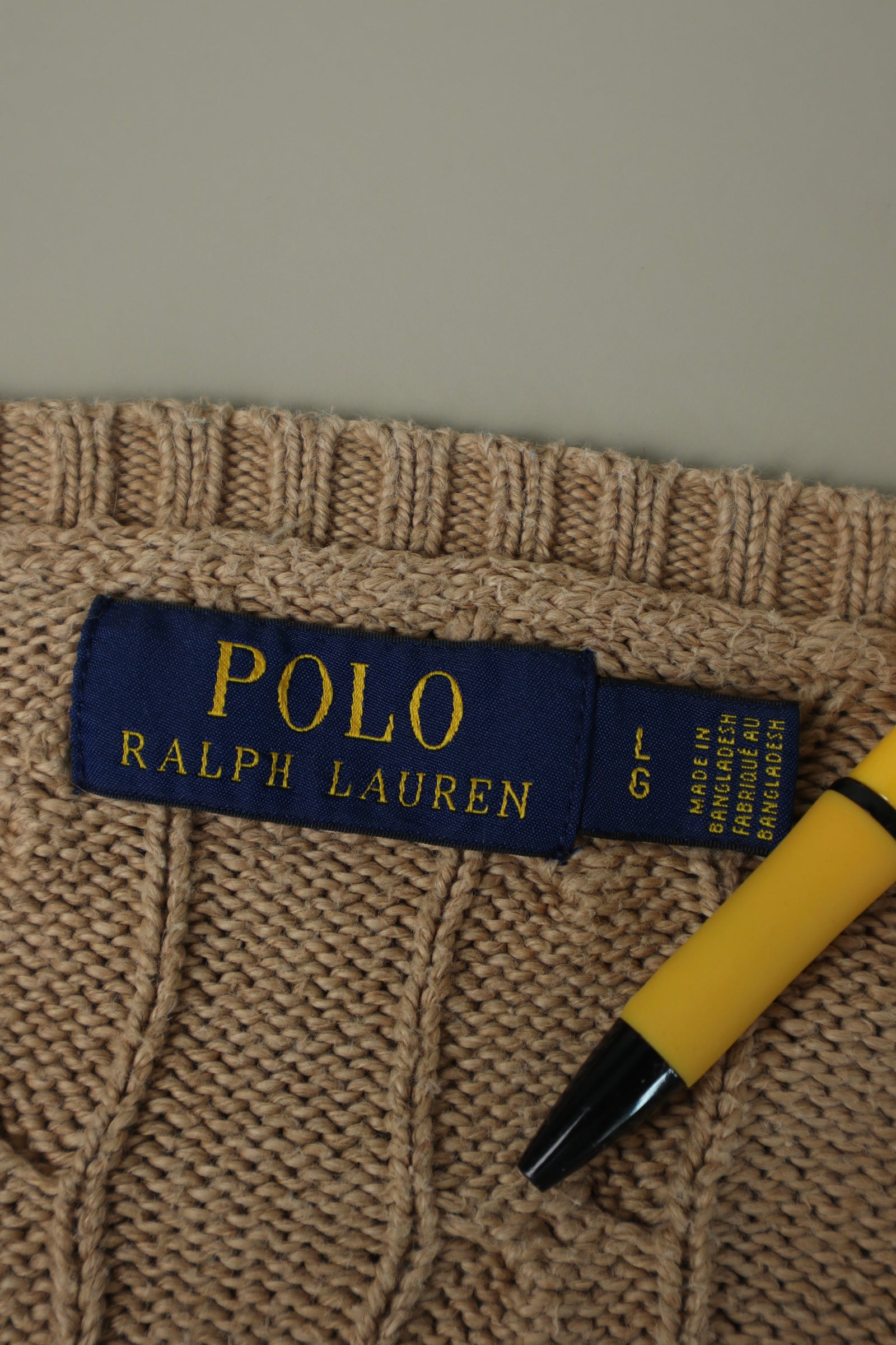 Ralph Lauren kabeltrui - L