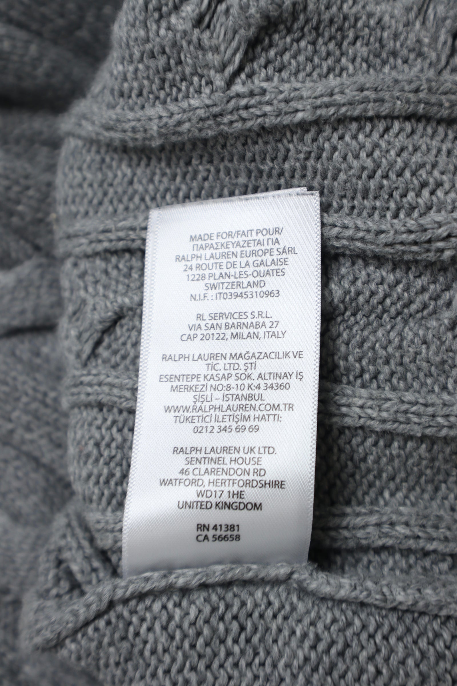 Ralph Lauren kabeltrui - L