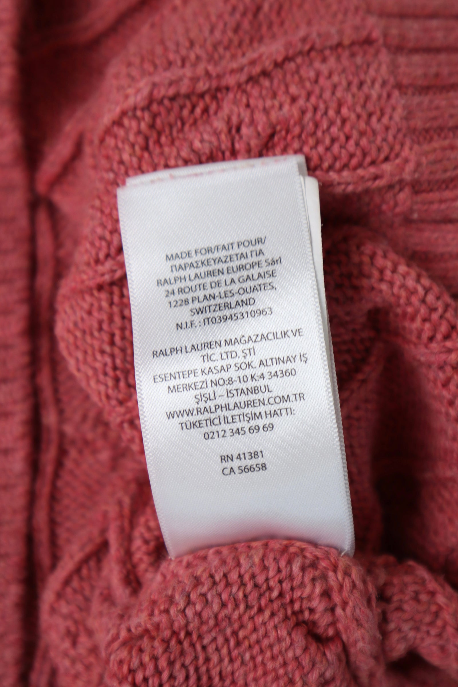 Ralph Lauren kabeltrui - L