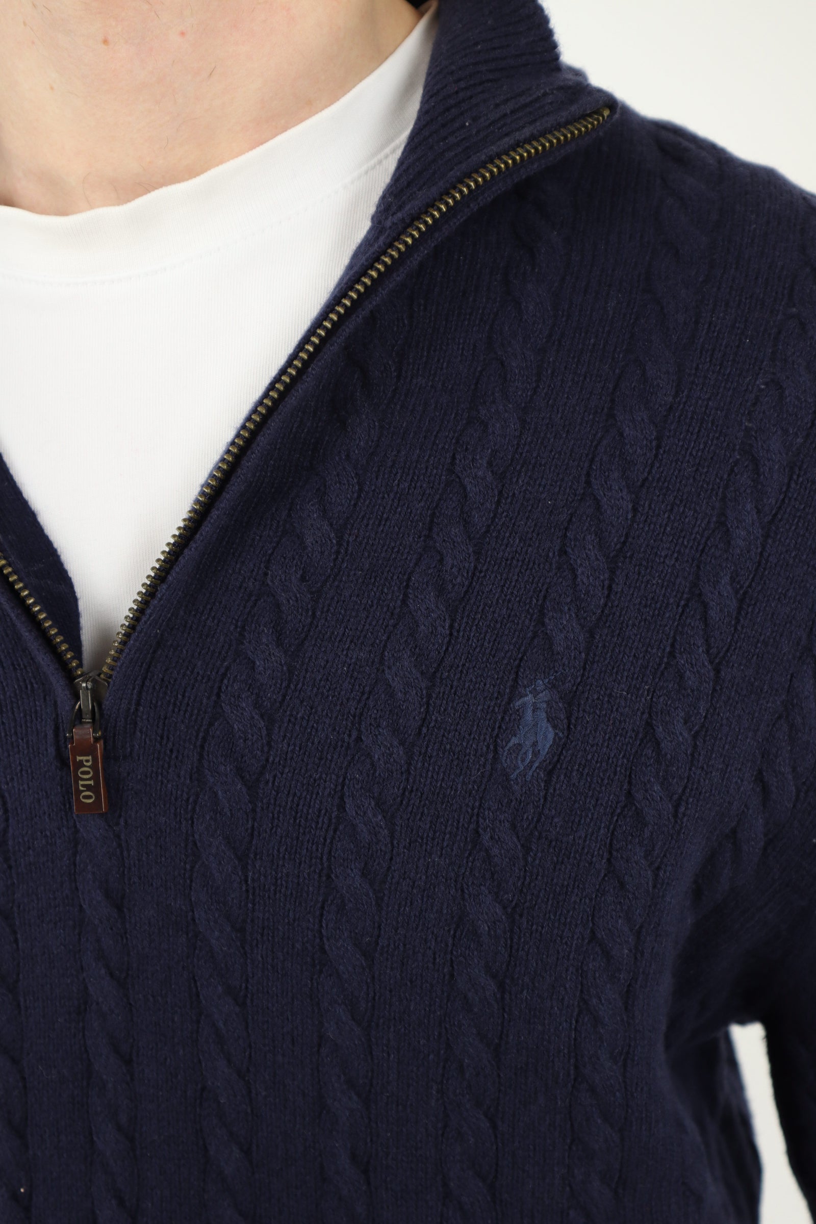 Ralph Lauren kabel quarter zip - M