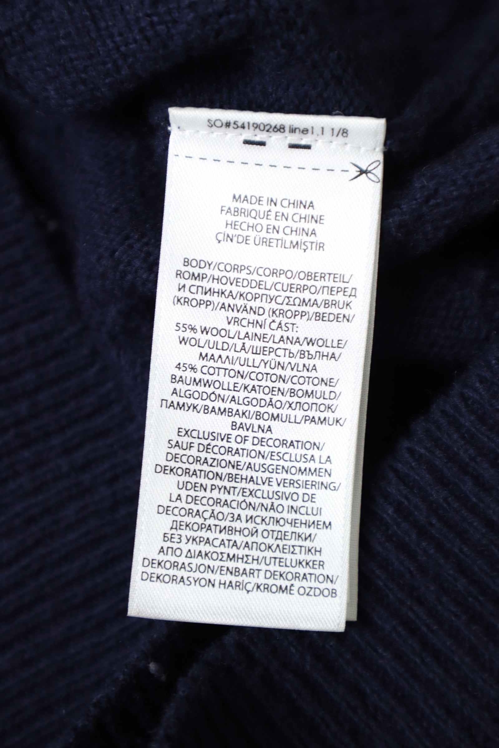 Ralph Lauren kabel quarter zip - M