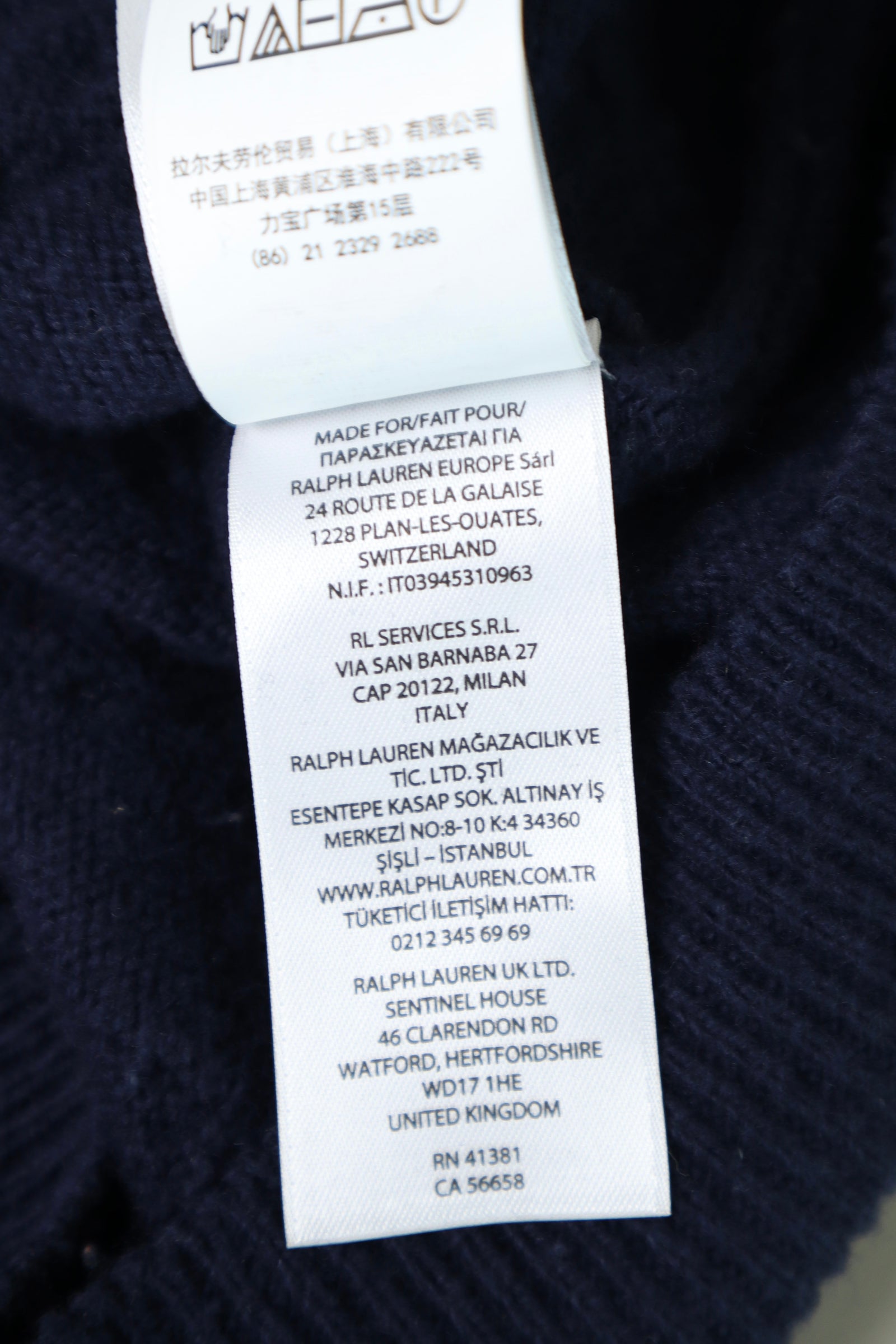 Ralph Lauren kabel quarter zip - M