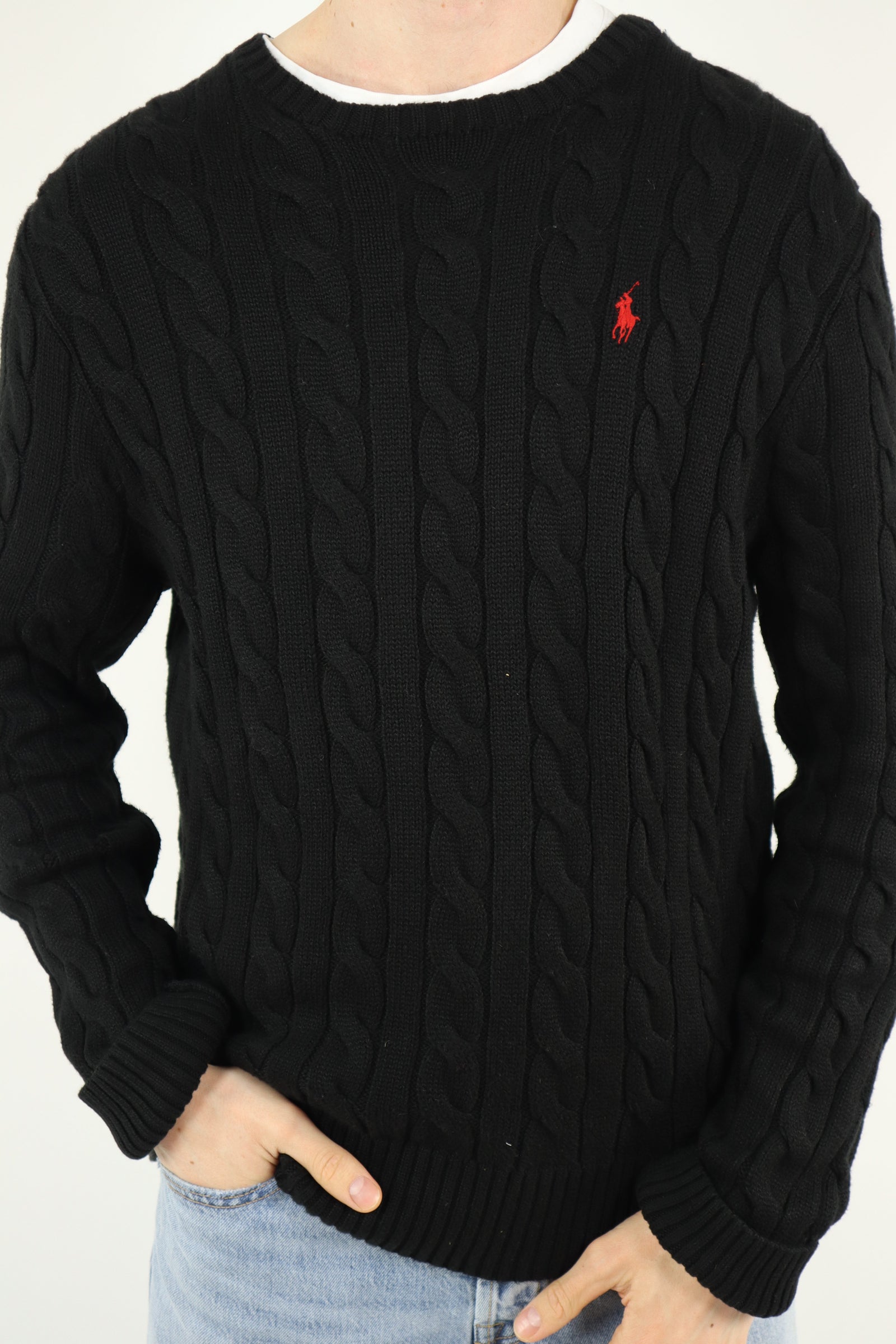 Ralph Lauren kabeltrui - M
