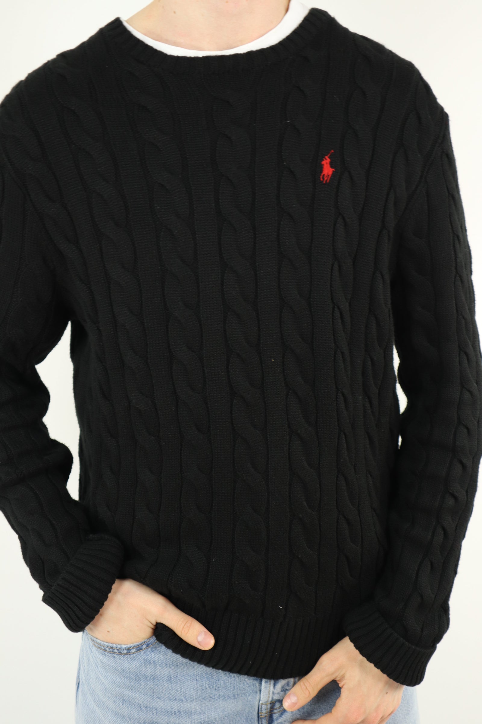 Ralph Lauren kabeltrui - M