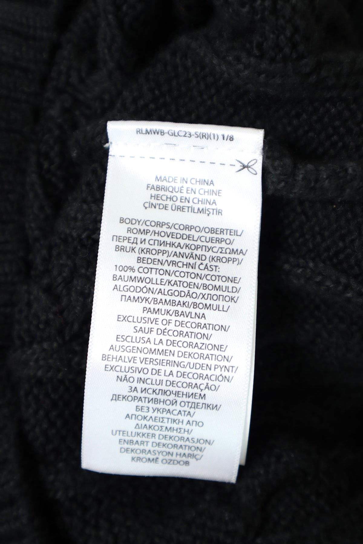 Ralph Lauren kabeltrui met ronde hals - M