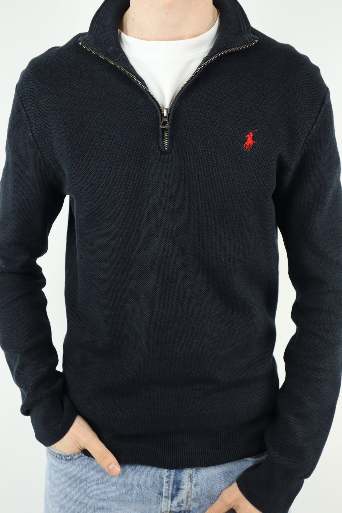 Ralph Lauren trui met kwart rits - M