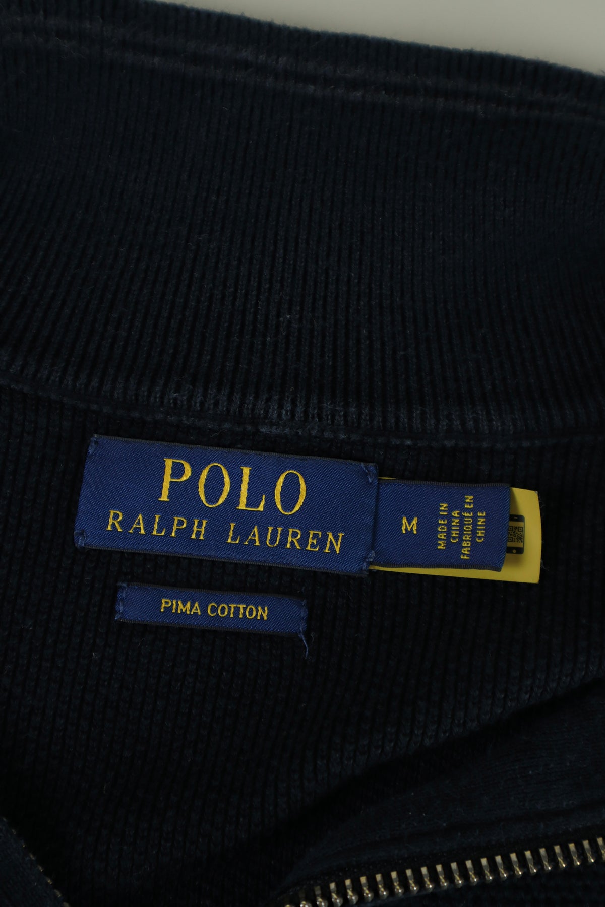 Ralph Lauren trui met kwart rits - M
