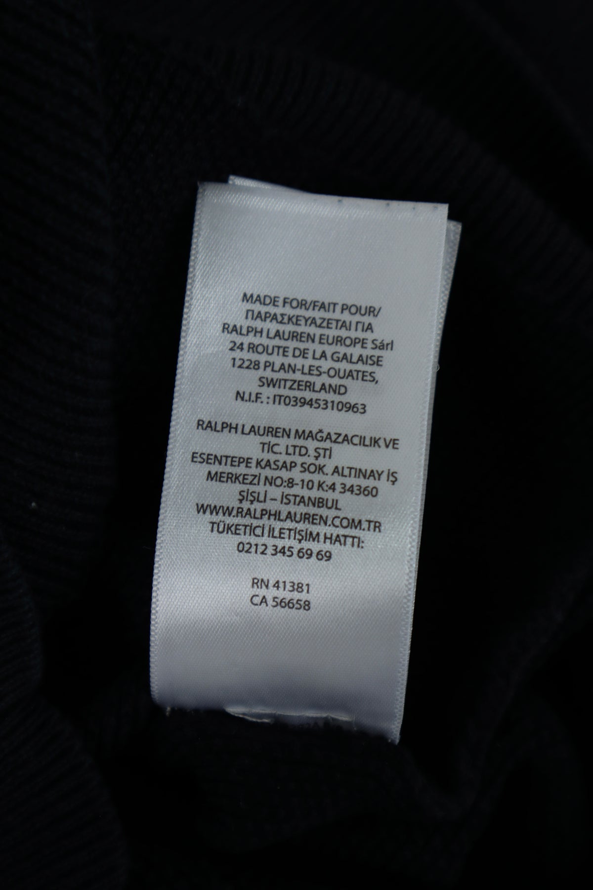 Ralph Lauren trui met kwart rits - M