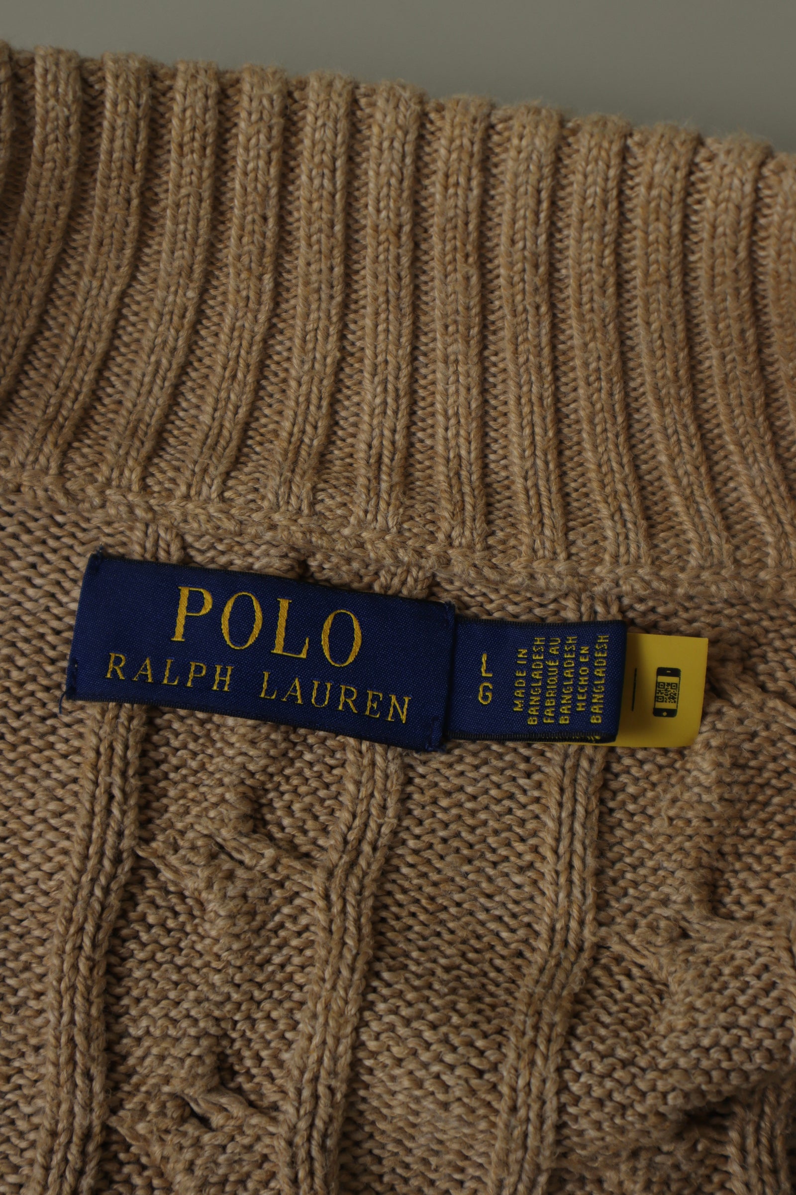 Ralph Lauren kabel quarter zip - L