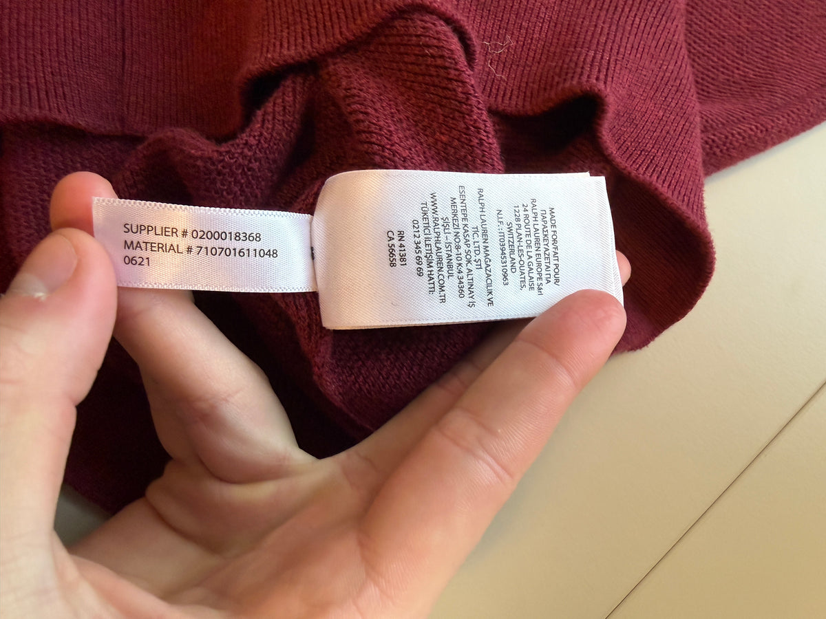 Ralph Lauren trui met kwart rits - M
