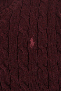 Ralph Lauren kabeltrui met ronde hals - XS