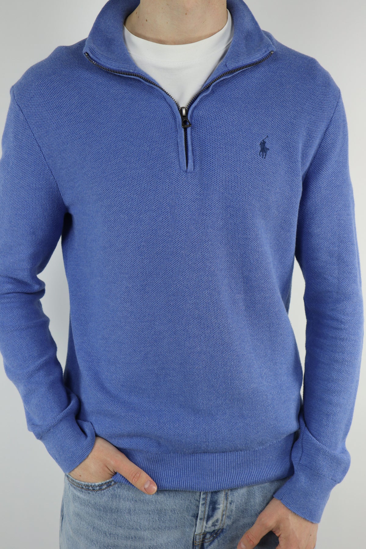 Ralph Lauren trui met kwart rits - M